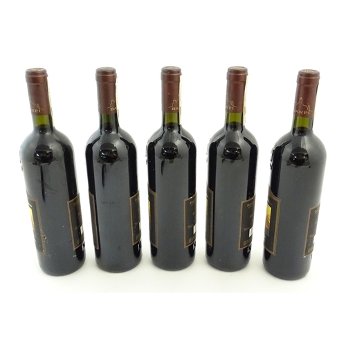 1132 - Five 2008 750ml bottles of Brunello di Montalcino Castello Banfi red wine (5)