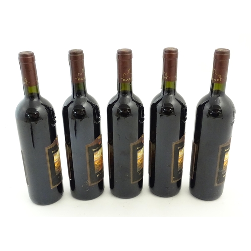 1132 - Five 2008 750ml bottles of Brunello di Montalcino Castello Banfi red wine (5)