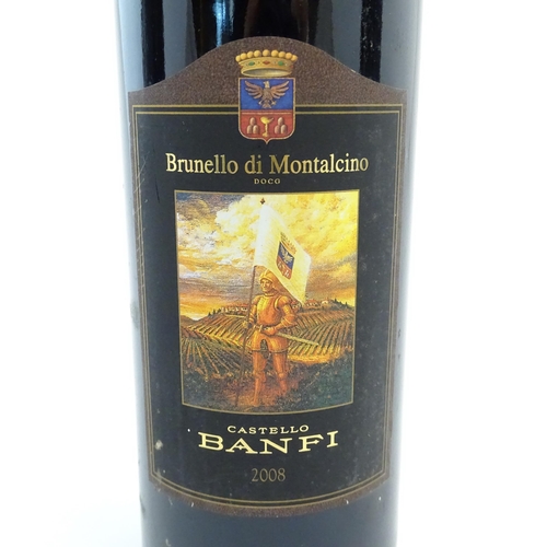 1132 - Five 2008 750ml bottles of Brunello di Montalcino Castello Banfi red wine (5)