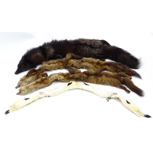 1315 - Vintage fashion / clothing: Four vintage fur stoles, the longest measuring approx. 48