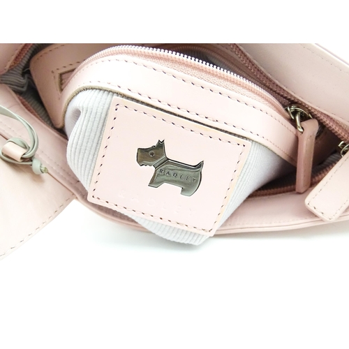 1324 - Vintage fashion / clothing: Two Radley handbags comprising a pale pink crossbody bag, approx 8 1/2