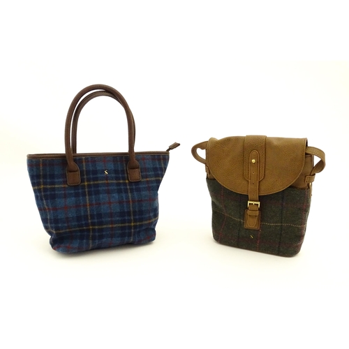 1327 - Vintage fashion / clothing: Two Joules tweed handbags. The largest approx. 13