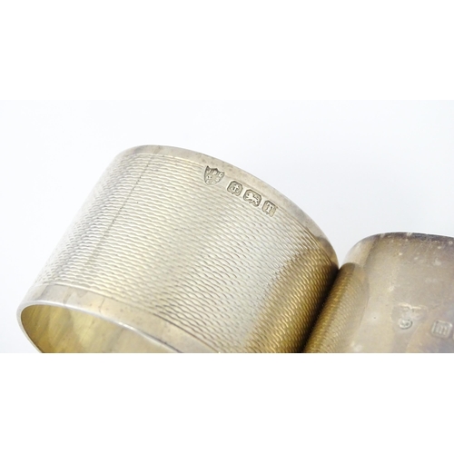 415 - A quantity of assorted silver items to include a napkin ring hallmarked Birmingham 1943, maker J B C... 