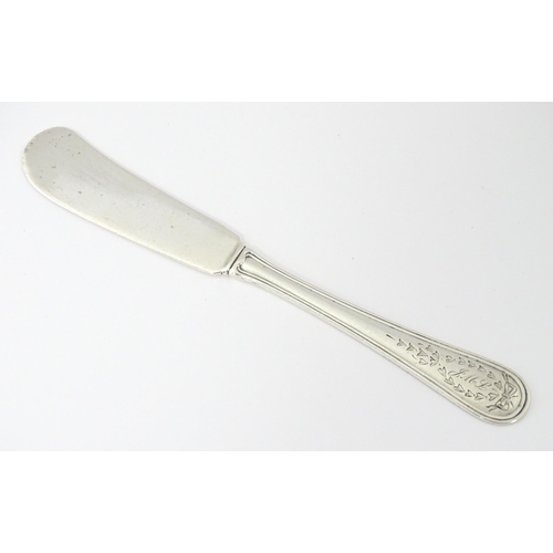 421 - An American sterling silver butter knife, maker Gorham Manufacturing Co. Approx. 5 1/2