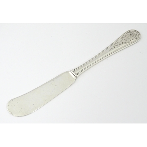 421 - An American sterling silver butter knife, maker Gorham Manufacturing Co. Approx. 5 1/2