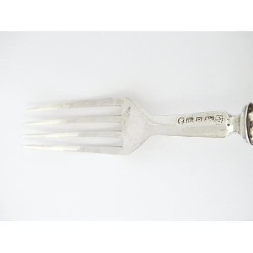 437 - A Victorian silver fork hallmarked Sheffield c. 1869, maker Martin, Hall & Co. Approx. 6 1/4