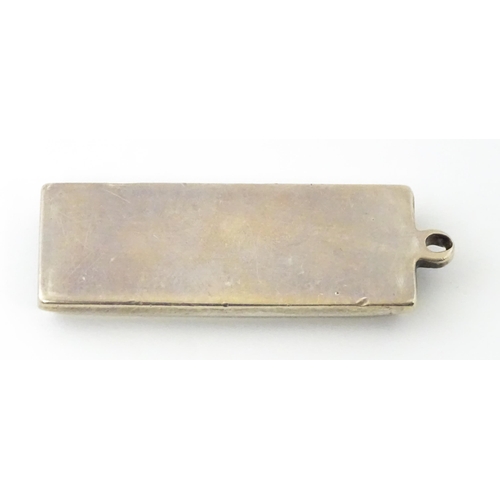 643 - A silver ingot hallmarked Sheffield 1977 with Jubilee mark, maker Carrs of Sheffield. Approx. 1 3/4