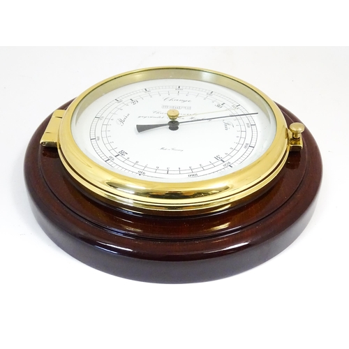 1415 - A late 20thC German Wempe chronometererke ships barometer . Approx 8 1/2