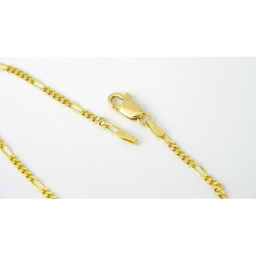 737 - A 14ct gold chain bracelet. Approx. 7