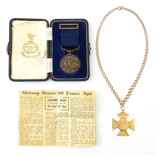 788 - A ' Port Sunlight Order of Conspicuous Merit ' 15ct gold medal , hallmarked Birmingham 1912 maker El... 