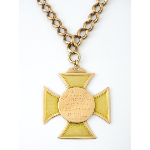 788 - A ' Port Sunlight Order of Conspicuous Merit ' 15ct gold medal , hallmarked Birmingham 1912 maker El... 