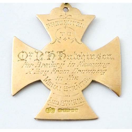 788 - A ' Port Sunlight Order of Conspicuous Merit ' 15ct gold medal , hallmarked Birmingham 1912 maker El... 