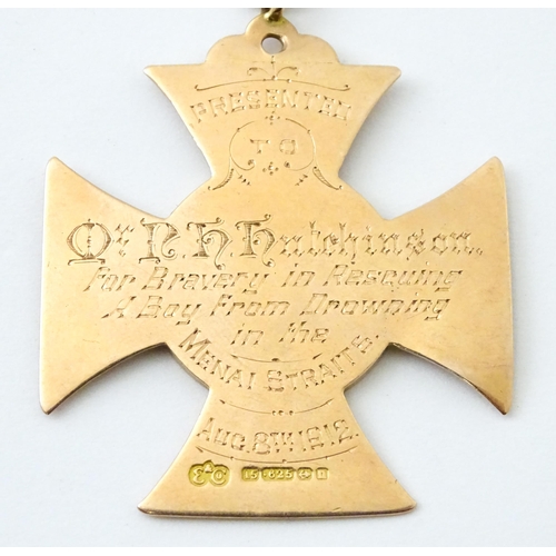 788 - A ' Port Sunlight Order of Conspicuous Merit ' 15ct gold medal , hallmarked Birmingham 1912 maker El... 