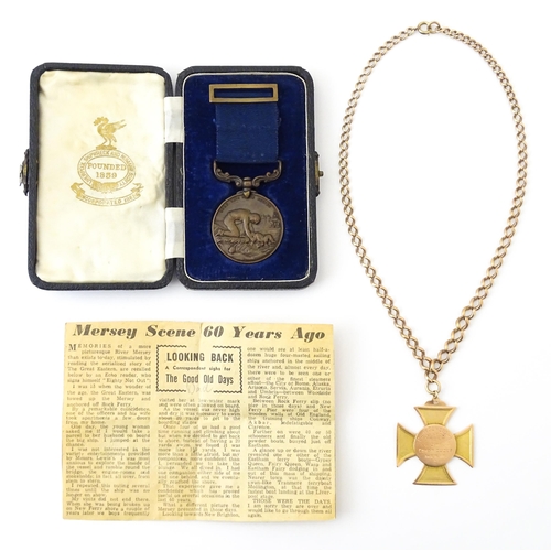 788 - A ' Port Sunlight Order of Conspicuous Merit ' 15ct gold medal , hallmarked Birmingham 1912 maker El... 