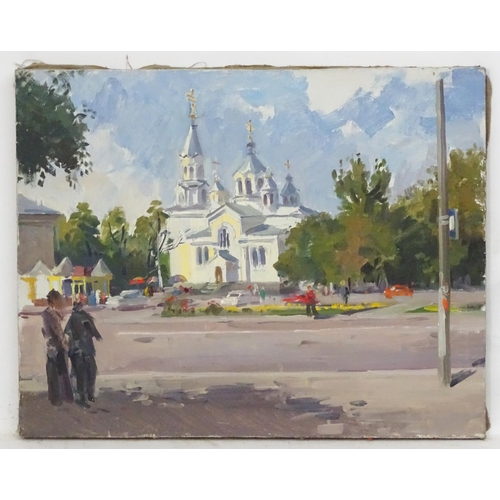 1697 - Leonid Nikolayevich Sheludko, 20th century, Ukrainian / Russian School, Oil on canvas, Cathedral, 19... 