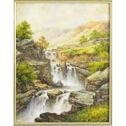 1815 - Charles Boot, Late 19th / early 20th century, Welsh School, Watercolours, A pair North Wales river l... 