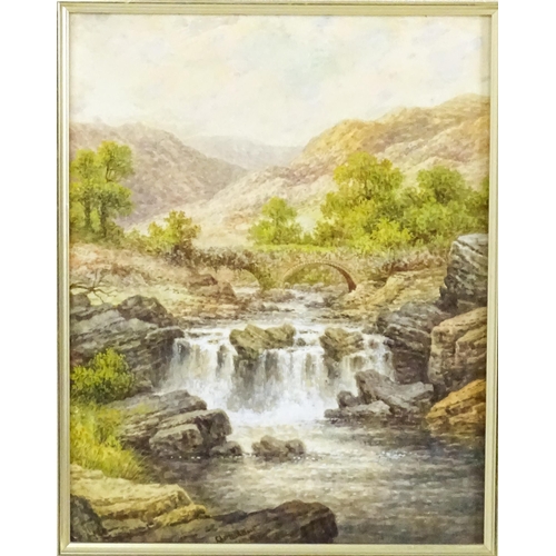 1815 - Charles Boot, Late 19th / early 20th century, Welsh School, Watercolours, A pair North Wales river l... 