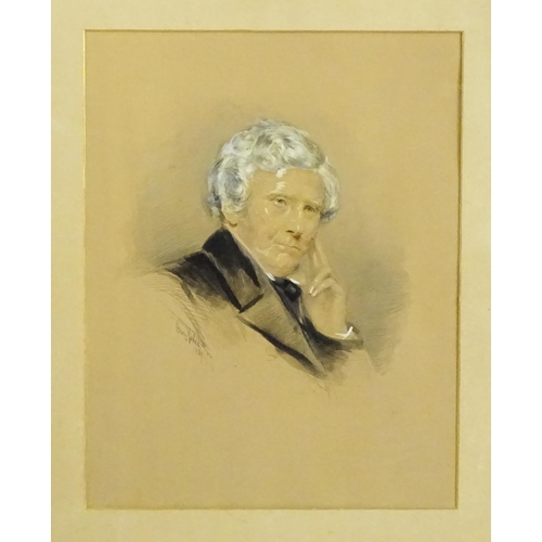 1832 - Henry Gales, 19th century, Watercolour, A portrait of a gentleman. Signed and dated 1867 lower left.... 