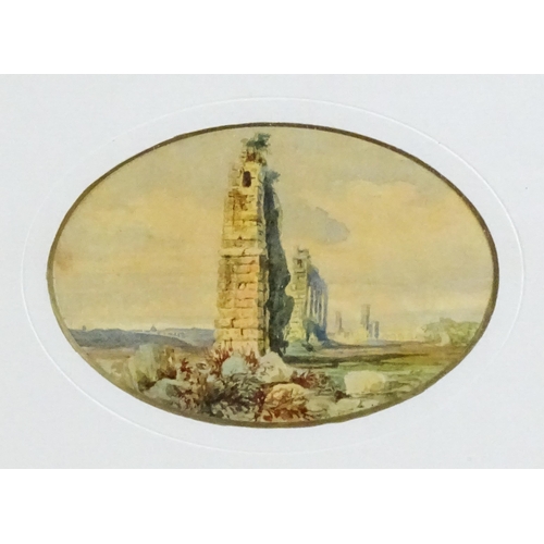 1840 - Antonio Bertaccini (1823-1906), Italian School, Watercolours, A pair of Rome scenes comprising a vie... 