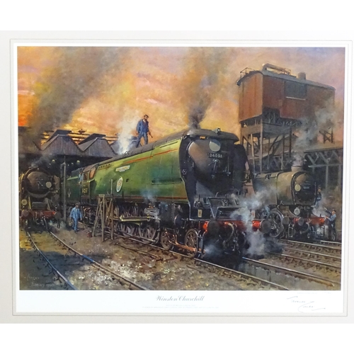 1922 - After Terence Cuneo (1907-1996), Two signed limited edition railway / train prints, La Fleche D'Or, ... 