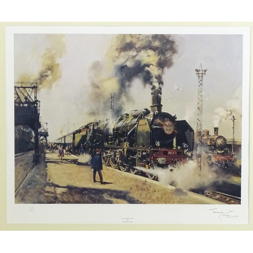 1922 - After Terence Cuneo (1907-1996), Two signed limited edition railway / train prints, La Fleche D'Or, ... 