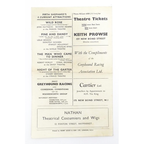 1960 - A 20thC Adelphi Theatre programme for Tom Arnold's The Dancing Years starring Ivor Novello, signed b... 