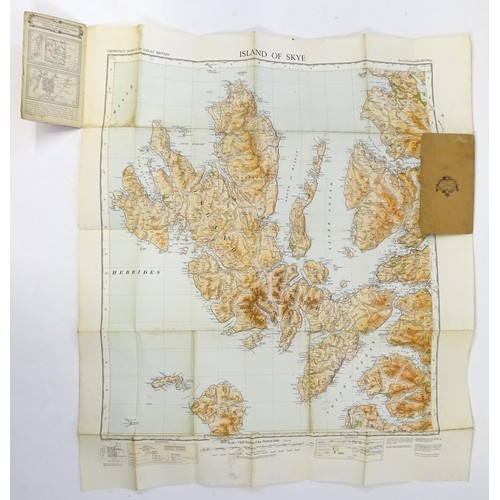 1961 - Two 20thC Ordnance Survey maps comprising Isle of Man and Island of Skye. Together with assorted hum... 