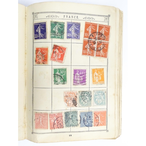 1951 - Five stamp albums containing Victorian and later Great British and Worldwide stamps, to include Penn... 