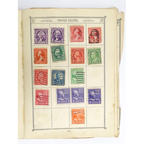 1951 - Five stamp albums containing Victorian and later Great British and Worldwide stamps, to include Penn... 