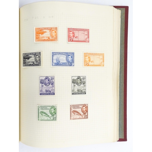 1951 - Five stamp albums containing Victorian and later Great British and Worldwide stamps, to include Penn... 