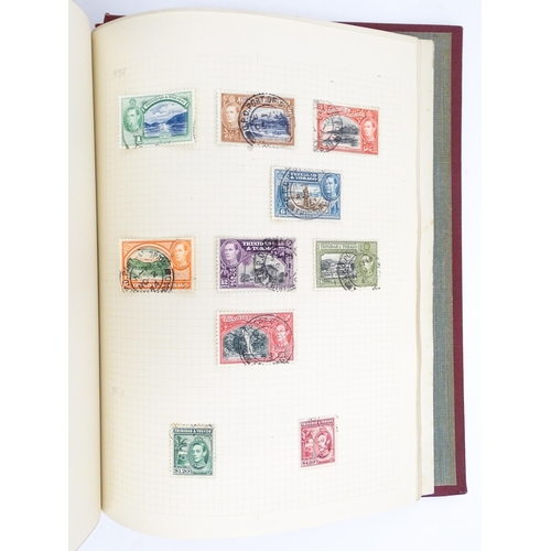 1951 - Five stamp albums containing Victorian and later Great British and Worldwide stamps, to include Penn... 