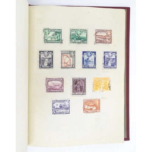 1951 - Five stamp albums containing Victorian and later Great British and Worldwide stamps, to include Penn... 