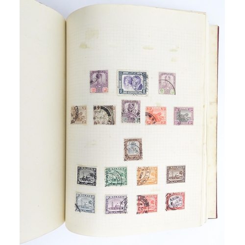 1951 - Five stamp albums containing Victorian and later Great British and Worldwide stamps, to include Penn... 