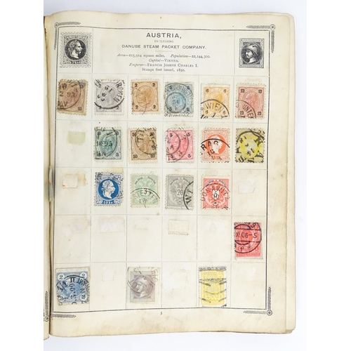 1951 - Five stamp albums containing Victorian and later Great British and Worldwide stamps, to include Penn... 