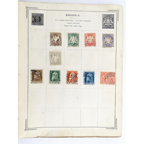 1951 - Five stamp albums containing Victorian and later Great British and Worldwide stamps, to include Penn... 