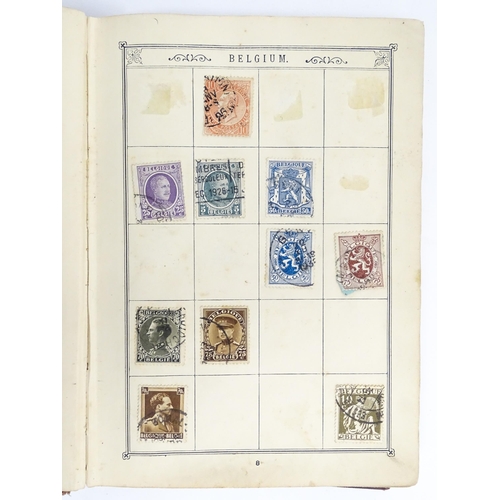 1951 - Five stamp albums containing Victorian and later Great British and Worldwide stamps, to include Penn... 