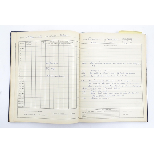 1955 - Nautical / Maritime Interest: Assorted yachting / sailing yacht logs comprising a 19thC log book con... 