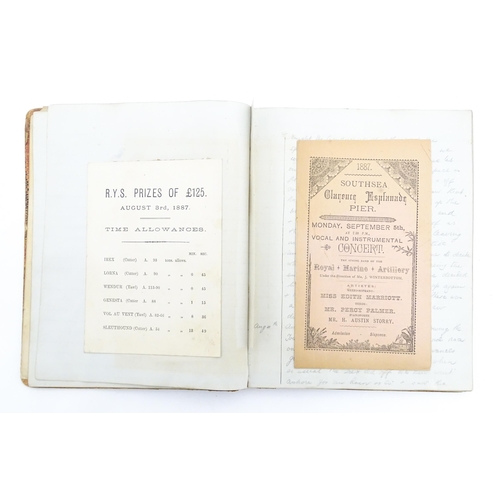 1955 - Nautical / Maritime Interest: Assorted yachting / sailing yacht logs comprising a 19thC log book con... 