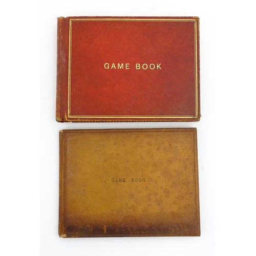 1958 - A late 19th / early 20thC Parkins & Gotto Game Book documenting various shoots. Together with anothe... 