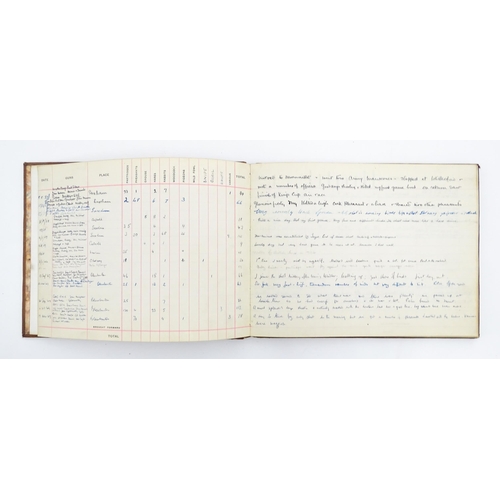 1958 - A late 19th / early 20thC Parkins & Gotto Game Book documenting various shoots. Together with anothe... 