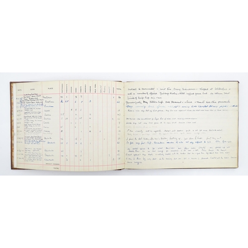 1958 - A late 19th / early 20thC Parkins & Gotto Game Book documenting various shoots. Together with anothe... 