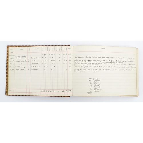 1958 - A late 19th / early 20thC Parkins & Gotto Game Book documenting various shoots. Together with anothe... 