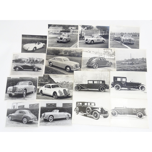 1967 - Lancia car interest : a quantity of early to mid 20thC photographs depicting the subjects of motorin... 