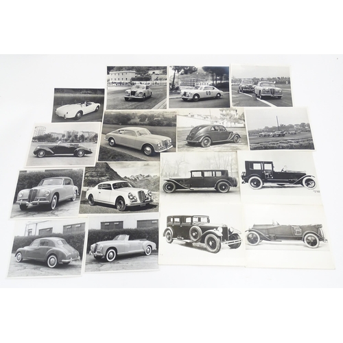 1967 - Lancia car interest : a quantity of early to mid 20thC photographs depicting the subjects of motorin... 