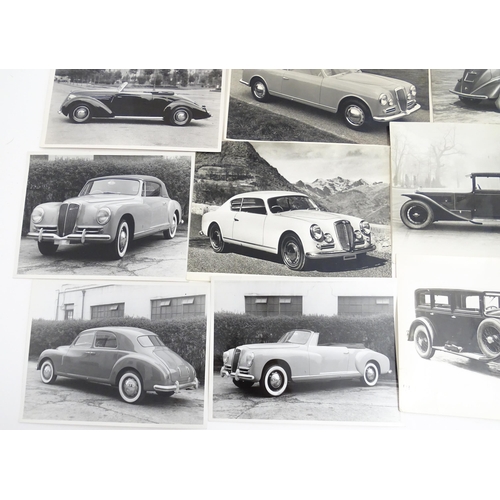 1967 - Lancia car interest : a quantity of early to mid 20thC photographs depicting the subjects of motorin... 