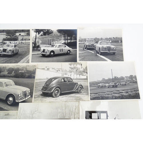 1967 - Lancia car interest : a quantity of early to mid 20thC photographs depicting the subjects of motorin... 