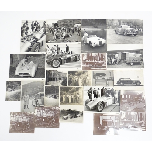 1967 - Lancia car interest : a quantity of early to mid 20thC photographs depicting the subjects of motorin... 