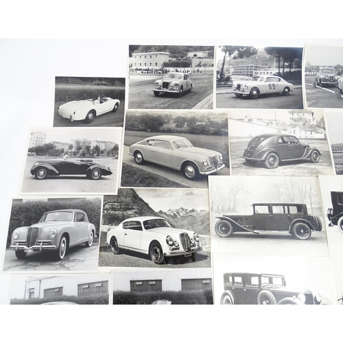 1967 - Lancia car interest : a quantity of early to mid 20thC photographs depicting the subjects of motorin... 