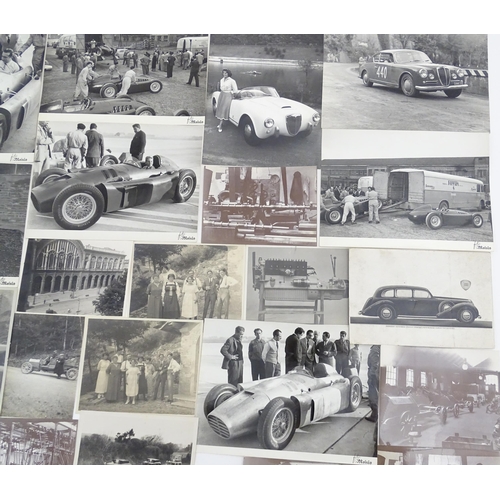 1967 - Lancia car interest : a quantity of early to mid 20thC photographs depicting the subjects of motorin... 