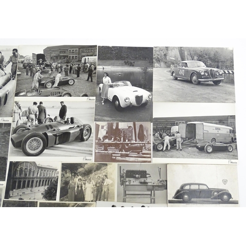 1967 - Lancia car interest : a quantity of early to mid 20thC photographs depicting the subjects of motorin... 